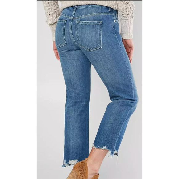 NWT Free People Maggie Straight Jean sequoia blue size 26 - Picture 3 of 5